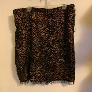 Vintage Leopard Velvet skirt